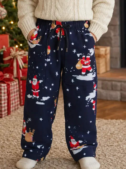 Navy Santa casual pants