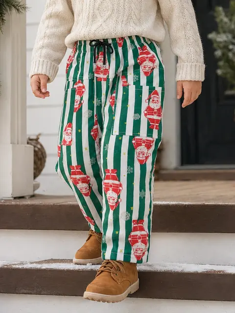 Santa Stripes casual pants