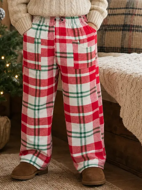 Red Tartan casual pants