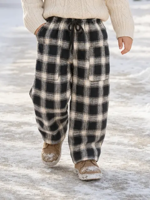Black and White Check casual pants