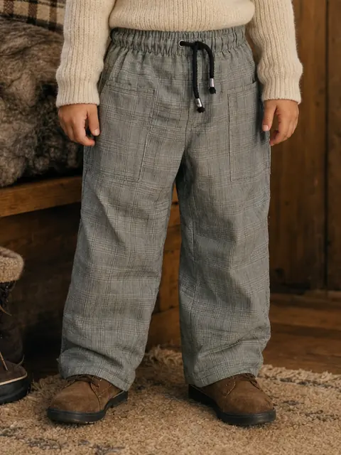 Grey Check casual pants