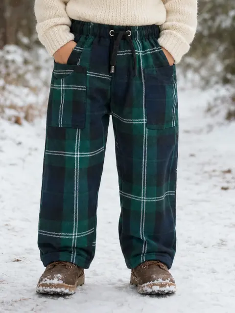 Green Tartan casual pants